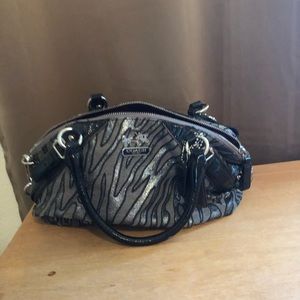 Authentic Coach, medium size zebra print bag